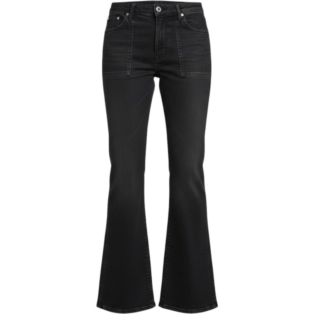 FRAME Le High Flare Coated Leather-Look Statement Jeans Black Womens Size 25